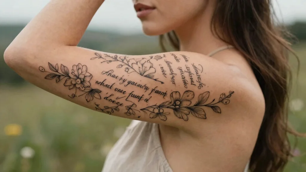 15 Side Arm Quote Tattoo Ideas for Women
