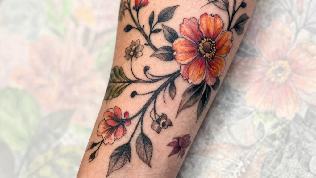 18 Lower Back Cover Up Tattoo Ideas for Women: Floral Edition