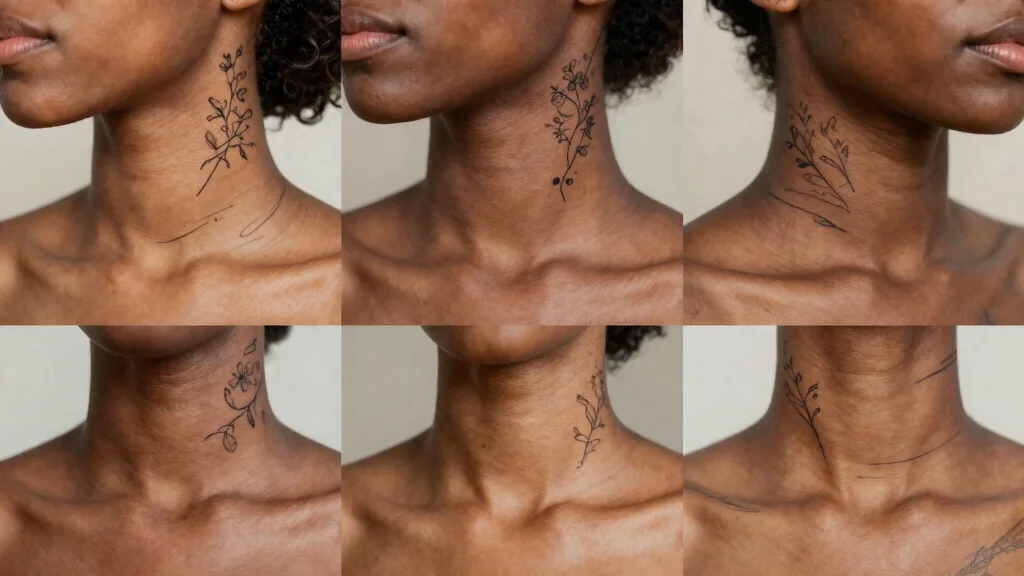 18 Minimalist Neck Tattoo Ideas for Black Women