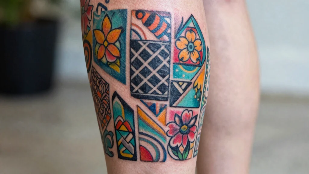 20 Patchwork Leg Tattoo Ideas That Look Unique