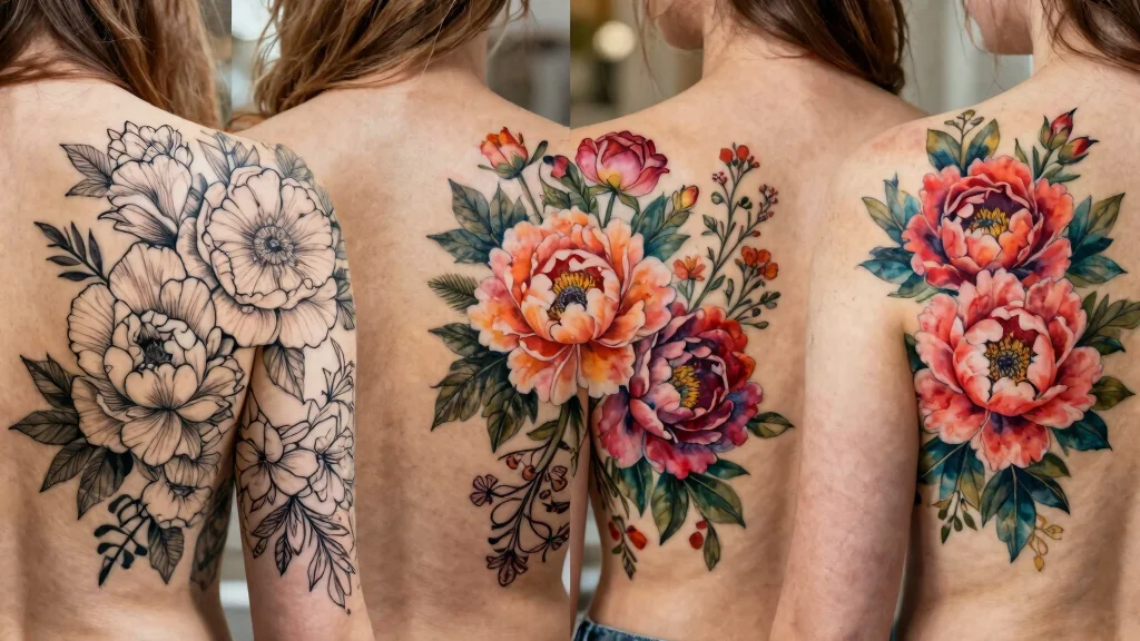 20 Stunning Floral Back Tattoo Ideas for Women: Embrace Your Inner Beauty
